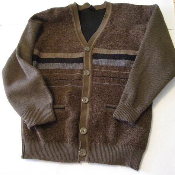 Beko Tricot Men's Cardigan Sweater Button Down Multi-Color Preowned - Picture 1 of 8